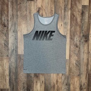 Nike Grey Sleeveless Workout Dri-Fit (Medium)